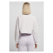 Ladies Cropped Oversized Sweat High Neck Crew - softlilac