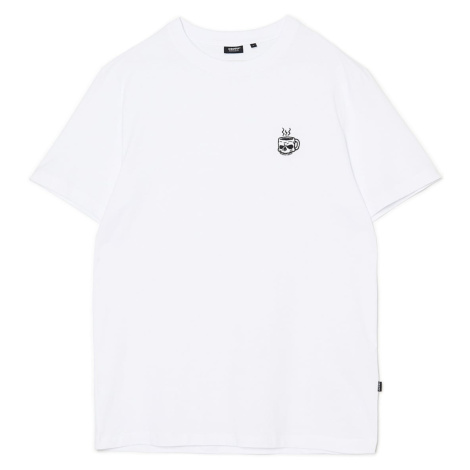 Cropp - Tričko s ozdobnou výšivkou - Bílá