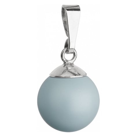 Evolution Group Stříbrný přívěsek s modrou pastelovou kulatou perlou 34150.3