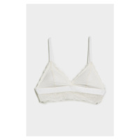 Spodní prádlo karl lagerfeld padded longline lace bra bílá