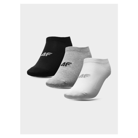4F HJL22-JSOM004 WHITE+COLD LIGHT GREY MELANGE+BLACK Ponožky EU HJL22-JSOM004 WHITEGREYBLACK