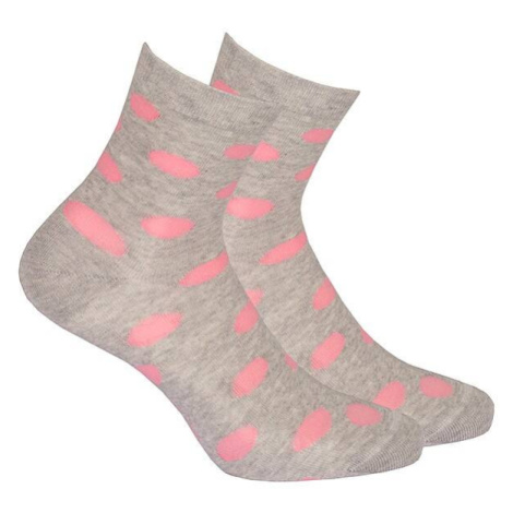 Gatta G44.01N Cottoline girls' socks patterned 33-38 aluminium 227