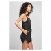 Ladies Short Sleevless Modal Jumpsuit - black