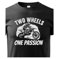 Dětské tričko Two wheels one passion  - tričko pro milovníky motokrosu