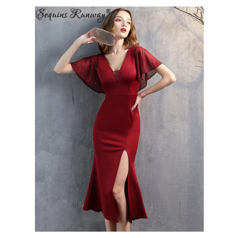Plesové midi šaty Sequins SQ150 Sequins Fashion