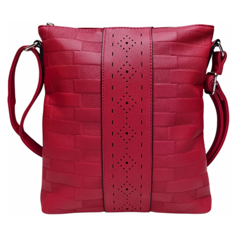 Tmavě červená crossbody kabelka se vzory Flavia Tapple