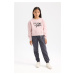 DEFACTO Girls Printed Jogger Sweatpants with Elastic Waistband and Legs