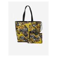 Žluto-černý dámský vzorovaný oboustranný shopper Versace Jeans Couture