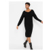 Bonprix RAINBOW pletené oversize šaty Barva: Černá, Mezinárodní