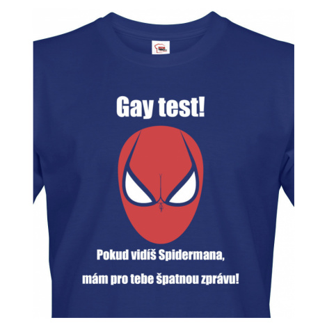 Vtipné tričko s potiskem Gay test BezvaTriko
