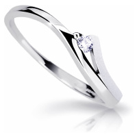 Cutie Diamonds Půvabný prsten z bílého zlata s briliantem DZ6818-1718-00-X-2 51 mm