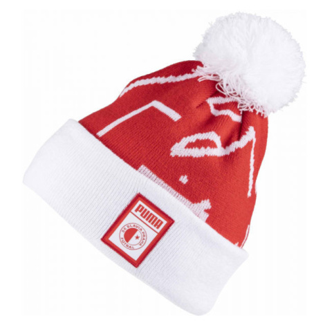 Puma SLAVIA PRAGUE POMPOM BEANIE Čepice, červená, velikost