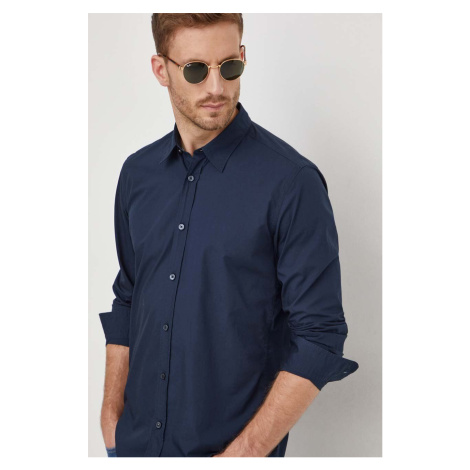 Košile BOSS tmavomodrá barva, slim, s klasickým límcem, 50497037 Hugo Boss
