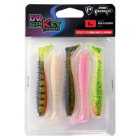 Fox rage gumová nástraha uv spikey shad mixed colour pack 5 ks-12 cm