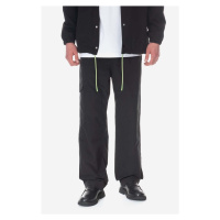 Kalhoty Wood Wood Halsey Crispy Tech Trousers 12245009-1283 BLACK pánské, černá barva, jednoduch