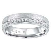 Silvego Snubní stříbrný prsten Paradise pro ženy QRGN23W 55 mm