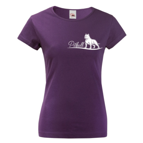 Dámské tričko pro milovníky psů s potiskem Pitbulla - dárek pro pejskaře BezvaTriko