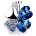 Sisi Jewelry Náhrdelník Swarovski Elements Čtyřlístek pro štěstí - tmavě fialový NH1045 Fialová 