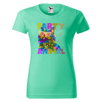 DOBRÝ TRIKO Dámské tričko s potiskem Party animal Barva: Mátová