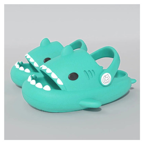 Letní dětské pantofle ve tvaru žraloka s měkkou podrážkou