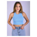 Madmext Mad Girls Blue Crop Top