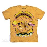 Pánské batikované triko The Mountain - Domorodé umění 2017 - žluté