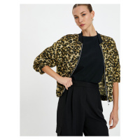 Koton bomber bunda s leopardím vzorem a kapsou na zip Detail