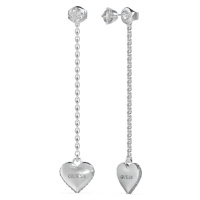 Guess Dlouhé ocelové náušnice Falling In Love JUBE02235JWRHT/U