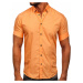 Oranžová pánská košile s krátkým rukávem Bolf 5528