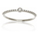 Dámský prsten z bílého zlata s čirými zirkony PR0389F + DÁREK ZDARMA