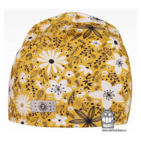 Bavlněná celopotištěná čepice Dráče - vzor 01 - žlutá, květy Barva: Žlutá