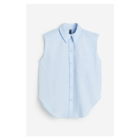 H & M - Košile bez rukávů s ramenními vycpávkami - modrá