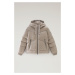 Bunda woolrich aliquippa short puffer jacket light taupe