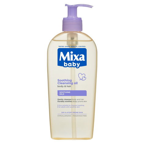 Mixa Zklidňující a čisticí olej pro děti (Soothing Cleansing Oil For Body & Hair) 250 ml