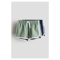 H & M - Teplákové šortky: balení po 2 - zelená
