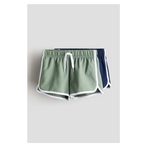 H & M - Teplákové šortky: balení po 2 - zelená H&M