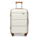Konofactory Bílý prémiový plastový kufr s TSA zámkem "Majesty" - M (35l), L (65l), XL (100l)