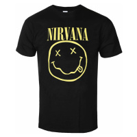 Tričko metal pánské Nirvana - Yellow Happy Face - ROCK OFF - NIRVTS04MB