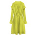 Bavlněné dámské šaty v limetkové barvě s výšivkou (303ART)