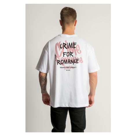 Oversized Tričko, Barva Bílá, s Potiskem Romance Hedrix