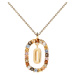 PDPAOLA Krásný pozlacený náhrdelník písmeno "O" LETTERS CO01-274-U (řetízek, přívěsek)