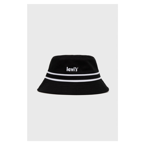 Bavlněný klobouk Levi's černá barva, bavlněný, D6627.0002-59 Levi´s