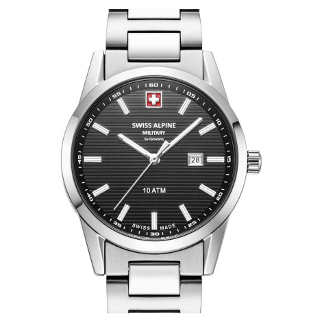 Swiss Alpine Military 7767.1137 Argos silver black 34mm 10ATM