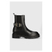 Kožené kotníkové boty Marc O'Polo dámské, černá barva, na platformě, 30817215001134 MM2M3049