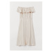 H & M - Šaty's odhalenými rameny - bílá