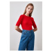 Trendyol Red Short Sleeve Knitwear Sweater