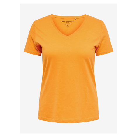 Oranžové basic tričko ONLY CARMAKOMA Bonnie