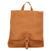 Dámský kožený batůžek kabelka koňakový - ItalY Francesco koňak