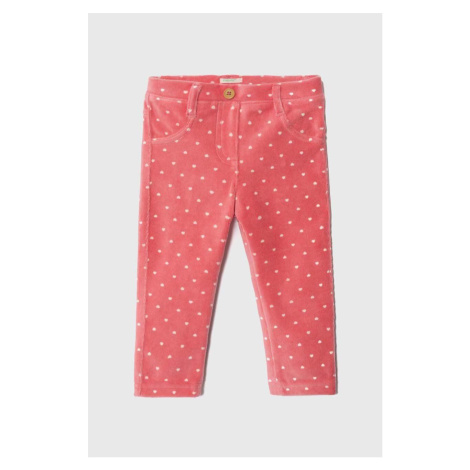 Kojenecké kalhoty United Colors of Benetton růžová barva