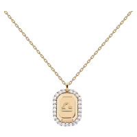 PDPAOLA Originální pozlacený náhrdelník Váhy LIBRA CO01-574-U (řetízek, přívěsek)